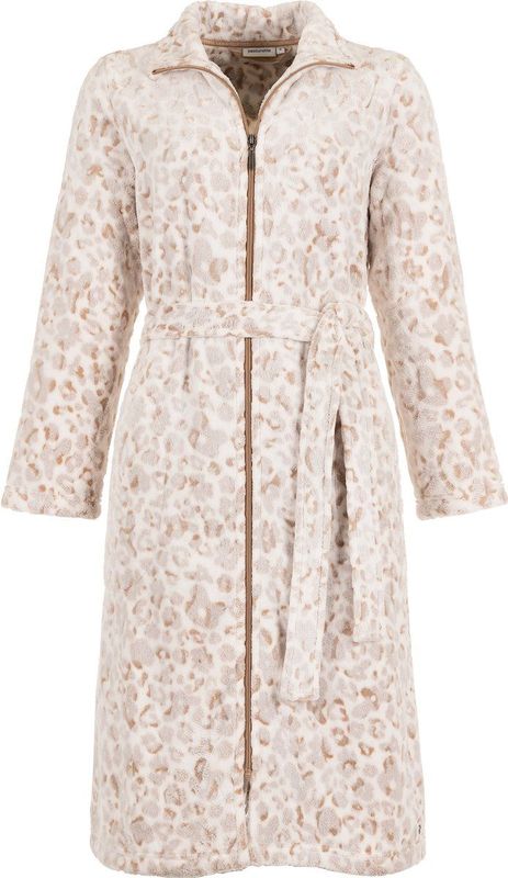 Pastunette - Beige Animal - Badjas - Fleece - Rits