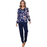 Pastunette Premium - Pyjama - Donkerblauw - Midnight Bloom - Katoen - Interlock