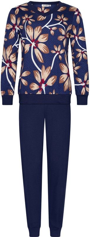 Pastunette Premium - Pyjama - Donkerblauw - Midnight Bloom - Katoen - Interlock