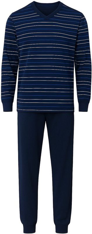 Pastunette - Pyjama - Donkerblauw - Katoen - Gestreept