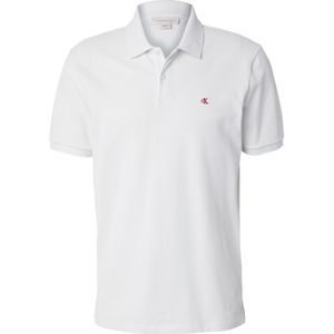 Calvin Klein - Poloshirt - Wit - Katoen - Korte Mouwen