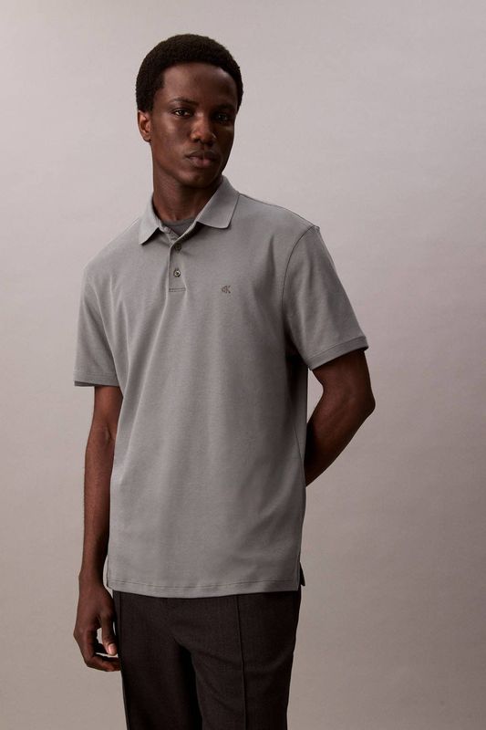 Calvin Klein - Supima EMB Polo - Korte Mouwen - Katoen - Blauw