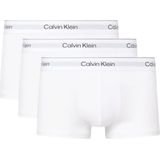 Calvin Klein - Low Rise Trunk 3 Pack - Boxershorts - Wit - Katoen, Elastaan
