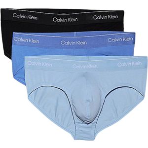 Calvin Klein Hipster Briefs - 3-Pack - Zwart, Middenblauw, Lichtblauw