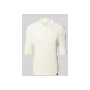 Slim fit gebreid poloshirt