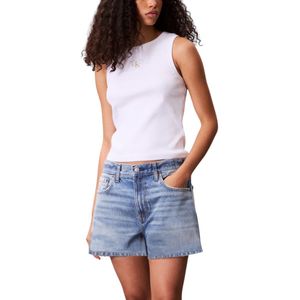 Blouse - Effen - Jersey - Mouwloos - Slanke Pasvorm