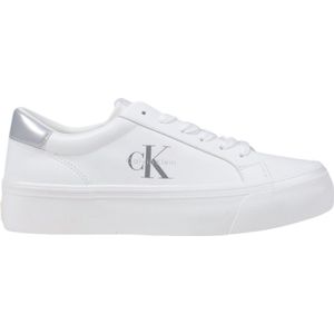 Calvin Klein Jeans - Dames Sneakers - Zilver - Leer