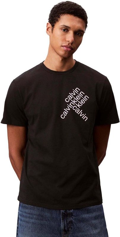 Calvin Klein - LV04RC832G - T-shirt - Zwart - Katoen - Korte Mouwen