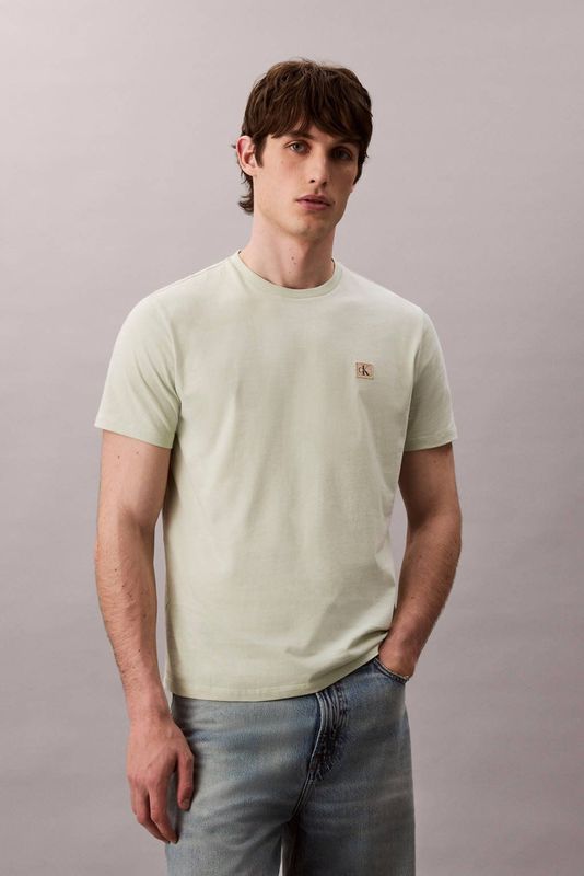 CALVIN KLEIN JEANS regular T-shirt BADGE 30S lichtgroen