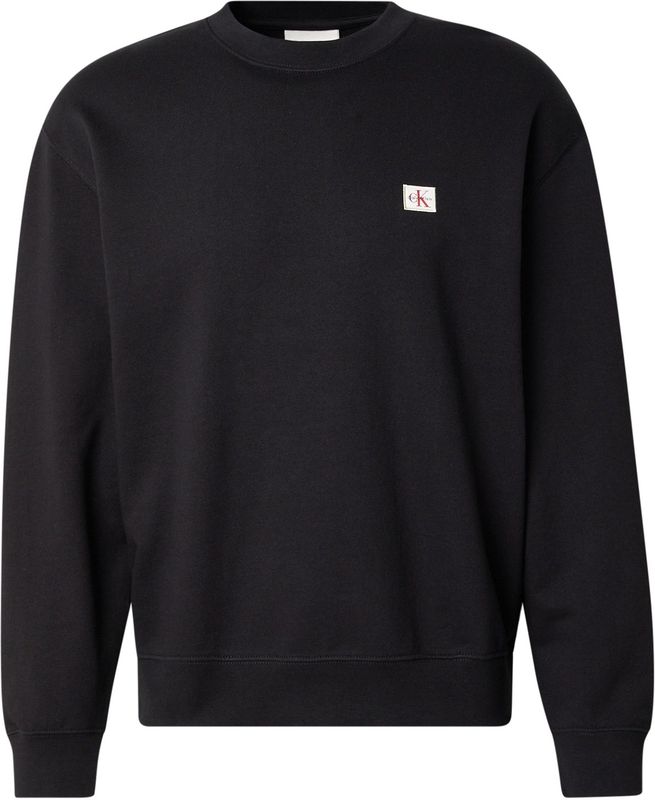 Calvin Klein - LS EU Badge 350Terry CN Swtshrt - Zwart - Sweatshirt