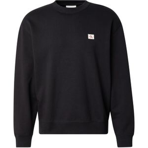 Calvin Klein - Crew Neck Sweatshirt - Zwart - Katoen - Regular Fit