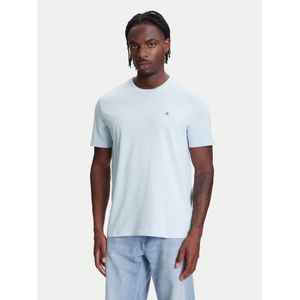 CALVIN KLEIN JEANS - T-shirt - Lichtblauw - Regular Fit - Korte Mouwen