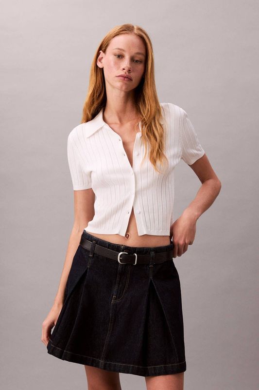 Calvin Klein Jeans, Dames, Rokken, Blauw, Maat: W25 Katoen,