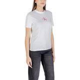 CALVIN KLEIN JEANS - T-shirt - Wit - Katoen - Korte Mouwen