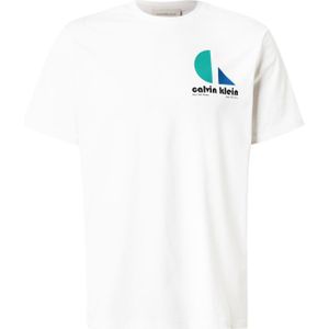 Calvin Klein - Shirt - Royal Blue - Jersey - Ronde Hals - Kwartmouw