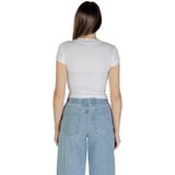 Calvin Klein - Printed Round Neck T-shirt - Wit - Katoenmix