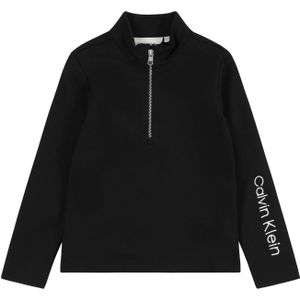 Calvin Klein - Shirt - Zwart/Wit - Lange Mouw - Normale Pasvorm