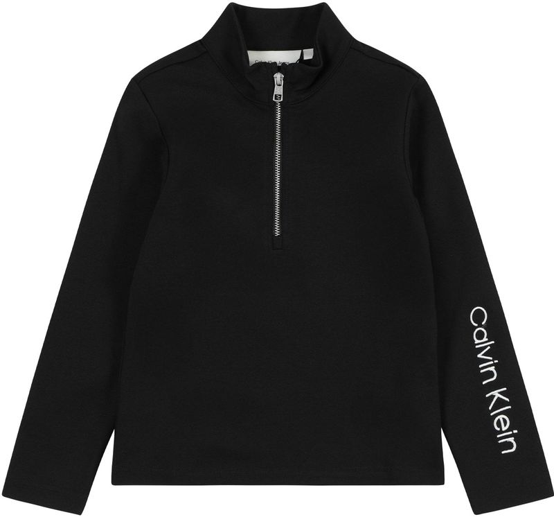 Calvin Klein - Shirt - Zwart/Wit - Lange Mouw - Normale Pasvorm