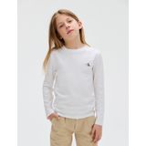 Calvin Klein IB0IB02255 T-shirt met 2P borst mono LS voor jongens, andere tops, zwart (zwart/helder wit), 4 jaar, Zwart (Ck Zwart/Helder Wit), 4 jaar