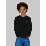 Calvin Klein IB0IB02255 T-shirt met 2P borst mono LS voor jongens, andere tops, zwart (zwart/helder wit), 4 jaar, Zwart (Ck Zwart/Helder Wit), 4 jaar