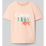 CALVIN KLEIN JEANS - Pearl Signature - T-shirt - Wit - Katoen