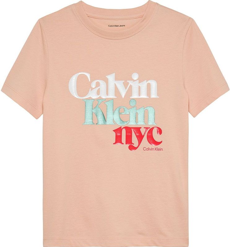 CALVIN KLEIN JEANS - Pearl Signature - T-shirt - Wit - Katoen