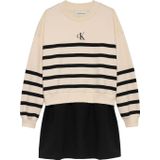 Calvin Klein - Sweatjurk - Ecru - Katoen - Lange Mouwen