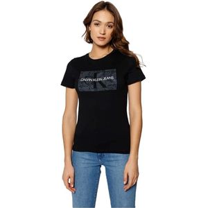 Calvin Klein - Dames T-shirt - Zwart - Katoen