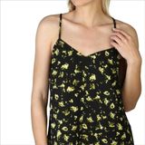 Calvin Klein - Bloemen Top zonder Mouwen - Zwart - Dames - Polyester