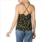 Calvin Klein - Bloemen Top zonder Mouwen - Zwart - Dames - Polyester