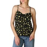 Calvin Klein - Bloemen Top zonder Mouwen - Zwart - Dames - Polyester