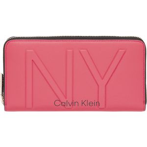 Calvin Klein - NY shape ziparound lg - portemonnee dames - coral