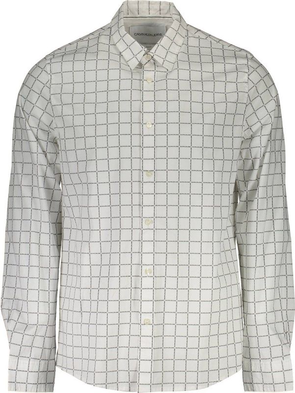 Calvin Klein - Grid Print Dress Shirt - Wit
