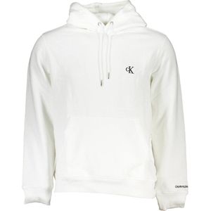 Calvin Klein Ck Essential Sweatshirt voor heren, met capuchon, wit (bright white), L