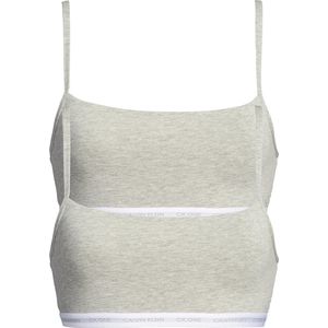 Calvin Klein dames ONE Cotton bralette (2-pack) - ongevoerd - grijs