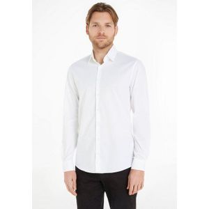 Calvin Klein - Businessoverhemd - Poplin Stretch Slim Shirt - Zwart - Katoen