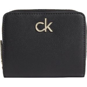 Calvin Klein - RFID - Re-lock ziparound wallet met flap medium - dames portemonnee - black