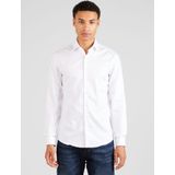 Overhemd - Effen - Katoen - Kentkraag - Lange Mouw - Slim Fit