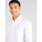 Overhemd - Effen - Katoen - Kentkraag - Lange Mouw - Slim Fit