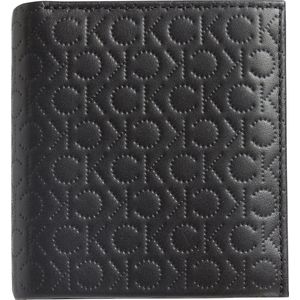 Calvin Klein - Perfed trifold 6cc w/coin portemonnee - heren - black