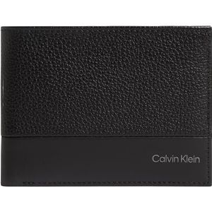 Calvin Klein Heren Billfold Portemonnee Leer - zwart