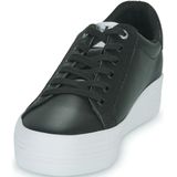 Leren sneakers met sleehak CK Jeans CALVIN KLEIN JEANS. Leer materiaal. Maten 38. Zwart kleur