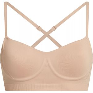 Calvin Klein dames Bonded Flex unlined balconette bra, beugelloze BH, beige