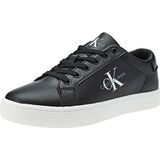 Calvin Klein Klassieke Cupsole Laceup Lage LTH Sneaker, Zwart, 11 UK, Zwart, 45 EU