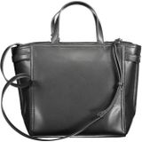 Calvin Klein Elegante Zwarte Handtas met Twee Handvatten van Gerecycled Polyester