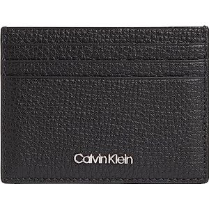 Calvin Klein, Zwarte Minimalistische Kaarthouder Zwart, Heren, Maat:ONE Size