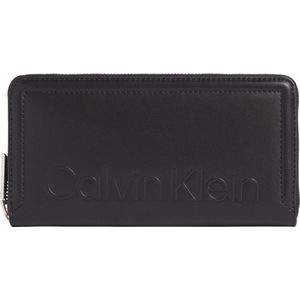Calvin Klein - Minimal hardware z/a lg portemonnee - RFID - dames - black