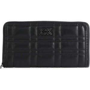 Calvin Klein, Dames Portemonnee van Synthetisch Leer met Creditcardhouder en Muntvakje Zwart, Dames, Maat:ONE Size