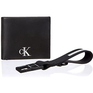 Calvin Klein Jeans Dames Bifold W/Coin + Rubber KEYFOB Bi-Fold Portemonnee, Zwart, One Size