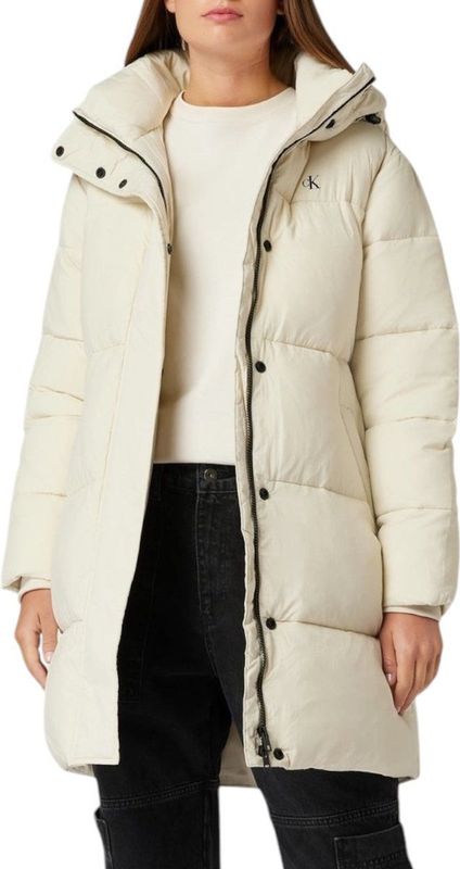 Calvin Klein Jeans Gewatteerde Wasted Lange Jas